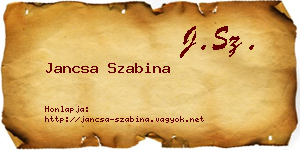 Jancsa Szabina névjegykártya