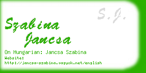 szabina jancsa business card